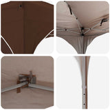Pop-up Party Tent 290 x 290 x 245 cm Brown 42019863