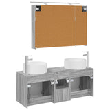 Bathroom Cabinet Set 4 pcs Grey Sonoma 100 x 14.5 x 70 cm 3406580