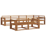 Outdoor Sofa Set 7 pcs Natural Solid Acacia Wood 3367722