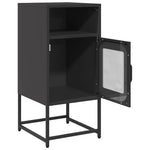 ZNTS Bedside Cabinet Black 36x39x78 cm Cold-rolled Steel 853410