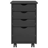Rolling Cabinet with Wheel Grey 34 x 39 x 56 cm Solid Pine Wood 42028342