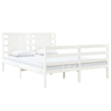 Bed Frame without Mattress White 120x190 cm Small Double Solid Wood Pine 3104254