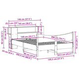 Bed Frame without Mattress White 140x200 cm Solid Wood Pine 3323300
