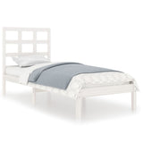 Bed Frame without Mattress White 100x200 cm Solid Wood 3105461