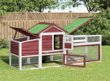 Chicken Coop Mocha 186,5x58,5x113 cm Solid Wood Pine 172230