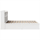 Bed Frame without Mattress White 160x200 cm Solid Wood Pine 3323489