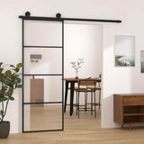 Sliding Door with Hardware Set 76x205 cm ESG Glass&Aluminium 3152146
