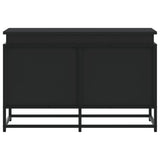 Storage Box with Lid Black 80x40x51.5 cm Engineered Wood 848799