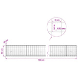 Gabion with 3.5 mm Wire and 10x10 cm Mesh 750x30x50 cm 3463185