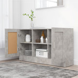 Sideboard Concrete Grey 120x30.5x70 cm Engineered Wood 802781