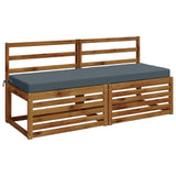 2-Piece Bench Cushions SOEST 2 pcs 100% Polyester Blue 950251
