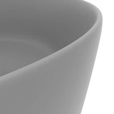 147015 Luxury Wash Basin Round Matt Light Grey 40x15 cm Ceramic