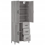 Highboard Grey Sonoma 69.5x34x180 cm Engineered Wood 3196017