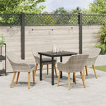 Dining Set Light grey Poly rattan 3261713