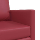 Floor Sofa Bed Wine red 74 x 77 x 81 cm Faux leather 4106633