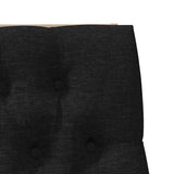Upholstered Headboard Black 100 cm Solid Pine Wood 879356