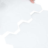 Hexagon Tile 20 pcs White 30 x 30 cm Polyurethane and PET 42046226