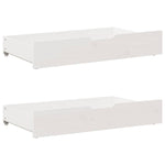 ZNTS Bed Frame without Mattress White 120x190 cm Small Double Solid Wood Pine 3301840