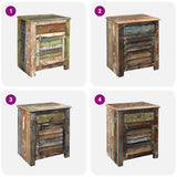 End Table with 1 Drawer 1 Door Reclaimed Wood 240950