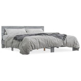 Bed Frame without Mattress Grey Sonoma 200x200 cm 3280175