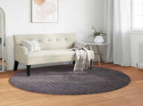 Area Rugs Round SIROLO Anthracite 160 CM Polyester 42022789