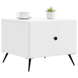Coffee Table with Drawer White 49 x 50 x 40 cm Engineered Wood 895655