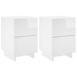 Bedside Cabinet 2 pcs High Gloss White 33.5 x 34.5 x 50 cm 8011396