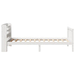 Bed Frame without Mattress White 90x190 cm Single Solid Wood Pine 3306567