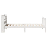 Bed Frame without Mattress White 90x190 cm Single Solid Wood Pine 3306567