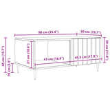 Coffee Table Concrete Grey 90 x 50 x 40 cm Engineered Wood 894498