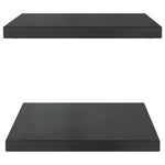 ZNTS Wall Shelves 2 pcs 50x40x3 cm Black Stainless Steel 30293