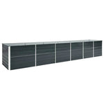 Garden Raised Bed Galvanised Steel 480x80x77 cm Anthracite 47071