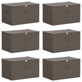 Storage Box 6 pcs Anthracite 55 x 35 x 32 cm Non-woven fabric 42024630