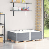 Pallet Collars 2 pcs Grey 150x100 cm Solid Wood Pine 4010307