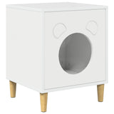 Cat House Gloss White 42.5 x 40 x 53 cm Engineered Wood 8000675