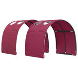 Bed Frame with Tunnel 3 pcs Sonoma Oak and Red Engineered Wood 3423627