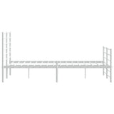 Metal Bed Frame without Mattress with Footboard White 140x190cm 352386
