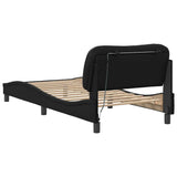 Bed Frame with LED without Mattress "Hvar" Black 80x200 cm 3213892