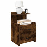 Bedside Cabinets 2 pcs with 2 Drawers Smoked Oak 40x36.5x62 cm 858641
