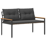 Outdoor Bench 2 -Seater 116 x 67.5 x 72 cm Poly Rattan 42025366