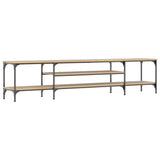 TV Cabinet Sonoma Oak 201x35x45 cm Engineered Wood&Iron 831814