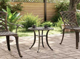 Garden Table Bronze 48x53 cm Cast Aluminium 4002823