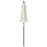 Garden Parasol with Wooden Pole Sand 196x231 cm 363159