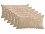 Cushion Cover 6 pcs HEERLEN Taupe 50 x 80 cm Chenille Fabric 912012