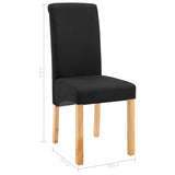 Dining Chairs 2 pcs Black Fabric 249279