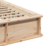 Bed Frame Brown 200 x 200 cm Solid Pine Wood 3385703