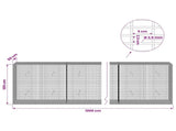 Gabion with 3.5 mm Wire and 5x2.5 cm Mesh 1200x50x100 cm 3461874
