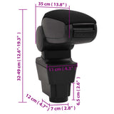 Car Armrest Black 11x35x cm ABS 154679