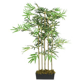 Artificial Bamboo Tree 730 Leaves 120 cm Green 358989