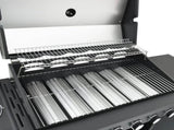 Gas BBQ Grill with 7 Burners Black Powder-coated Steel 3214254